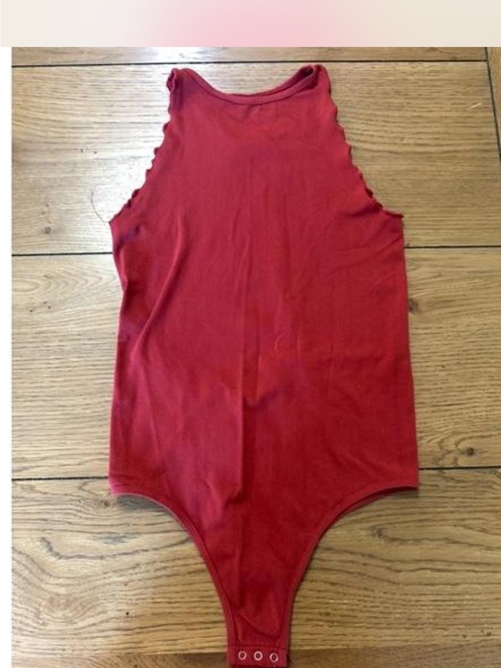 Free People Red Sleeveless Womens  Bodysuit